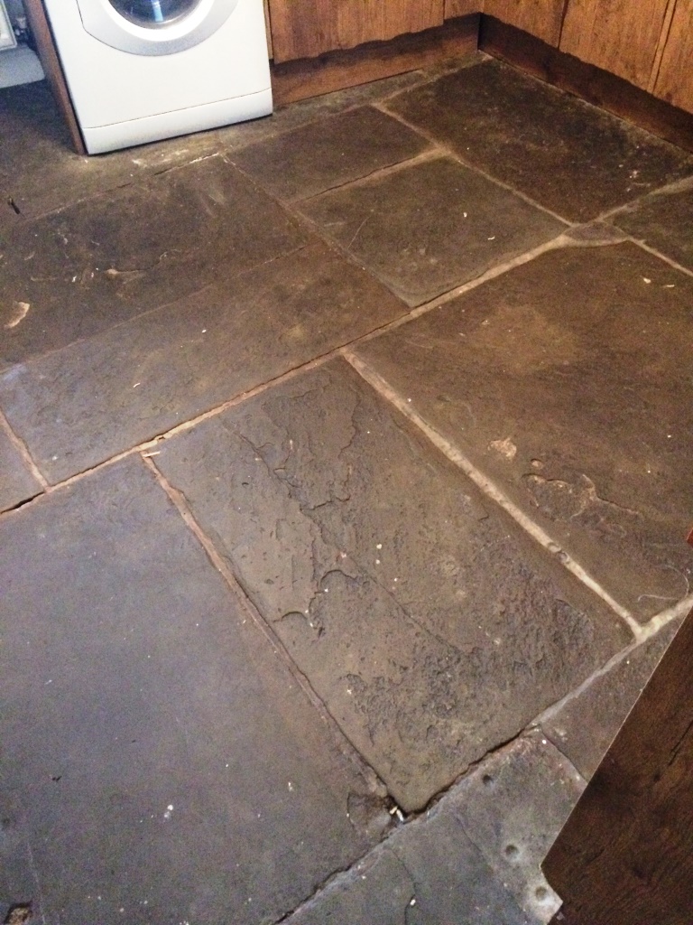 Flagstone Tiled Floor After Cleaning in Ambleside