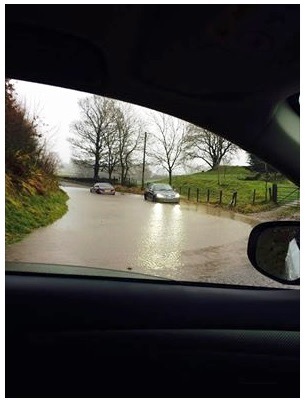 Storm Desmond Flooding on route to Sedbergh