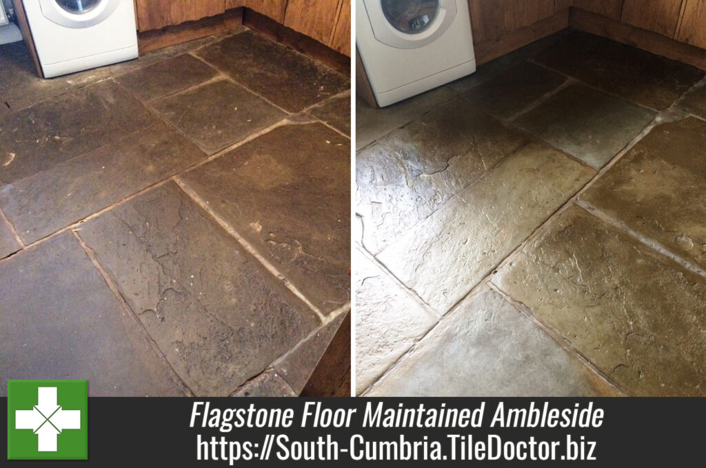 Flagstone floor maintained in Ambleside, Cumbria