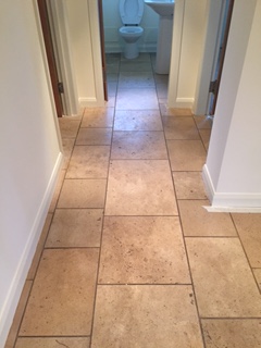 Travertine Tiled Flooring Before Cleaning Kirby Lonsdale
