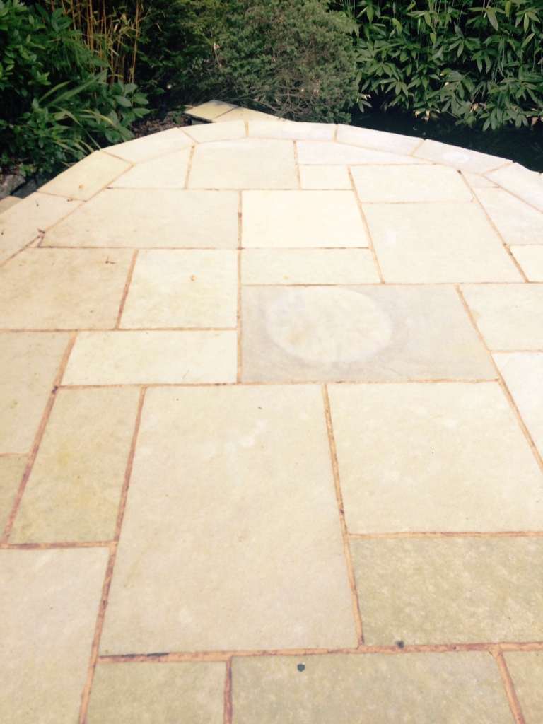 Indian limestone patio Windermere nach der Reinigung