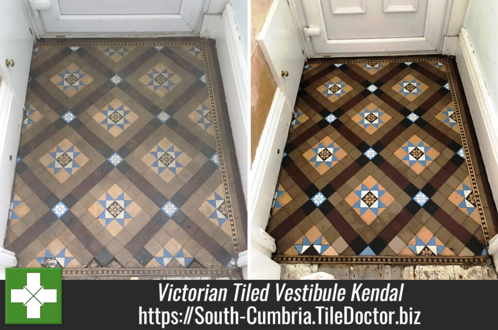 Restoring and Cleaning a Victorian Tiled Vestibule in Kendal