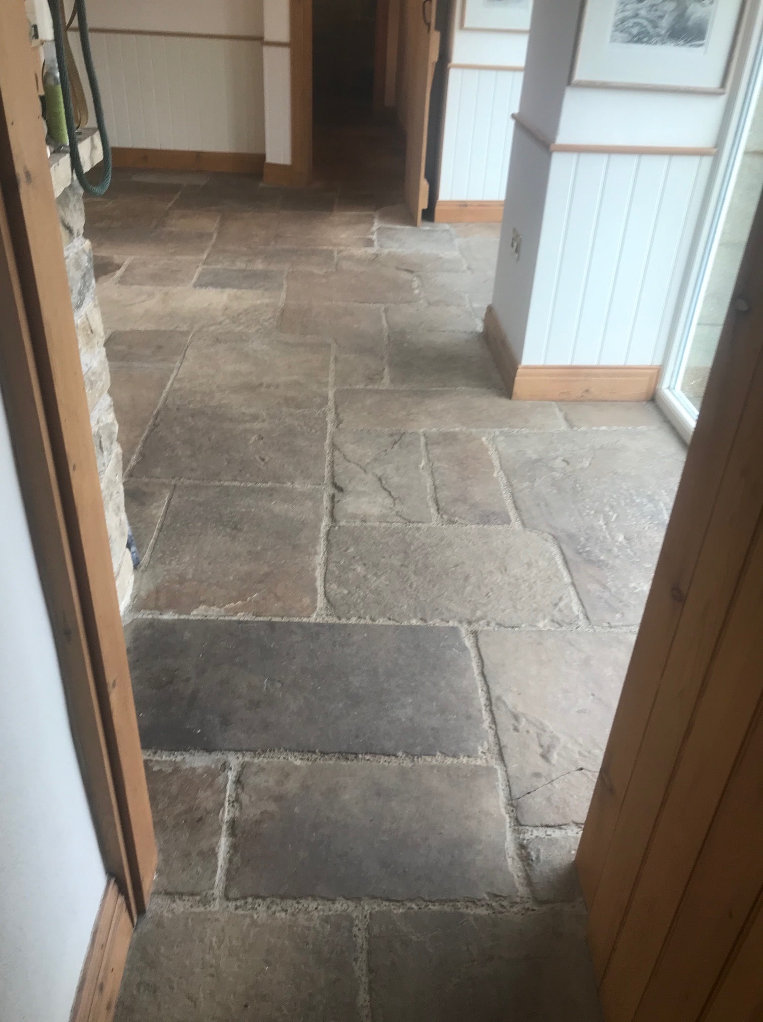 Sandstone Floor Stripped and Sealed in Windermere - Stone Cleaning