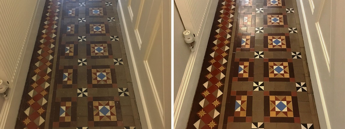 Victorian Tiled Floor Cleaned and Sealed in Ulverston