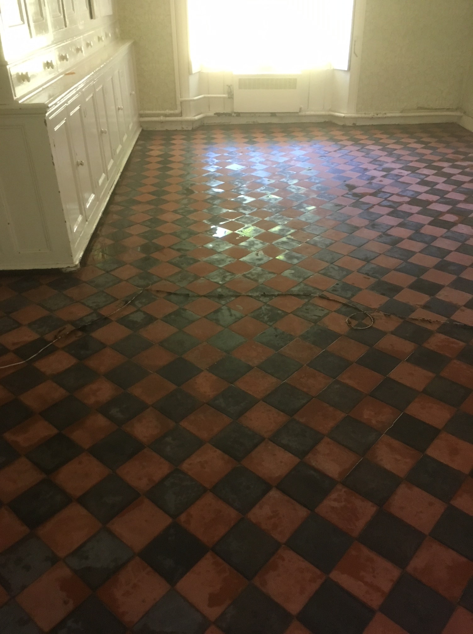 Classic Red Black Victorian Period Floor After Cleaning Beetham